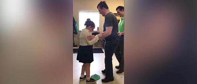 Brian Baker Dancing with His Daughter at Carroll's Therapeutic Abilities Clinic